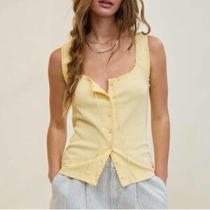 aerie sneak peek tank yellow
